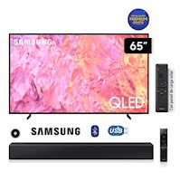 Televisor Samsung Smart TV 65 QLED 4K QN65Q60CAGXPE+Soundbar HW-C400
